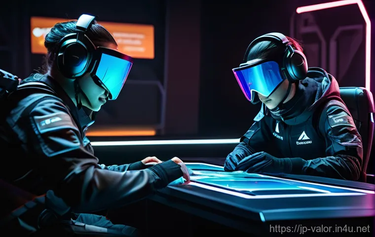 발로란트 프로게이머 분석 - Image Prompt 1: Strategic Team Play in VALORANT** 발로란트 프로게이머 분석 - Image Prompt 1: Strategic Team Play in VALORANT**