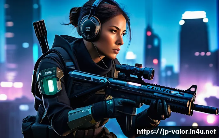 발로란트 전투 시스템 이해 - A dynamic scene of a futuristic tactical shooter featuring a female agent in sleek, high-tech armor ...