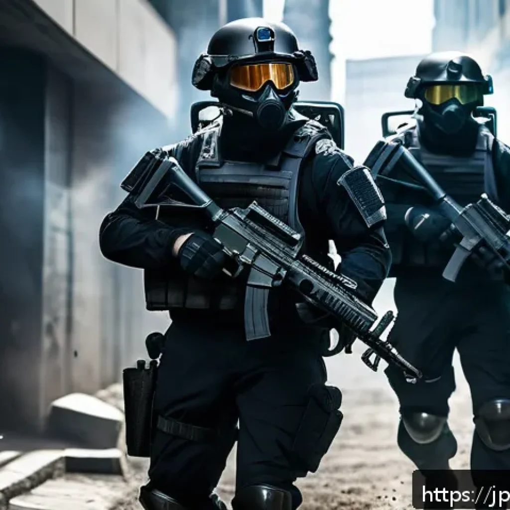 발로란트 새로운 콘텐츠 트렌드 - A futuristic balanced agent in tactical combat gear, wearing sleek armored clothing and equipped wit...