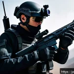 발로란트 복귀 유저 가이드 - A futuristic tactical shooter scene featuring a new agent in sleek, high-tech combat gear with visib...
