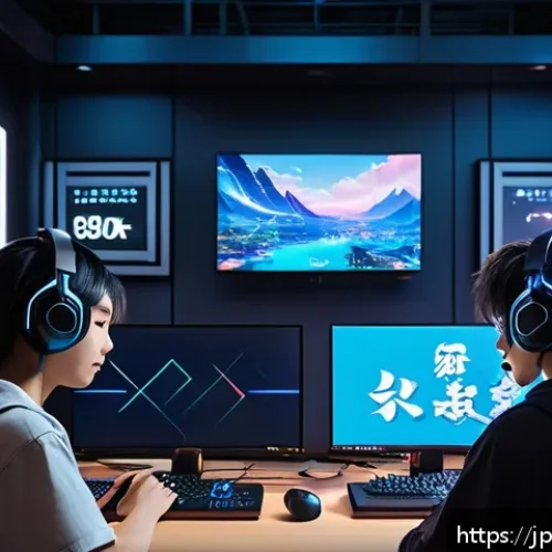 발로란트 커뮤니티와의 소통 방법 - A vibrant Discord gaming community scene set in a modern, stylish virtual room filled with diverse J...
